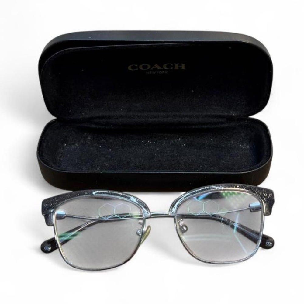 Coach HC5104B 9004 Gunmetal Black Glitter Eyeglasses Frames 51-17-140 w/ Case